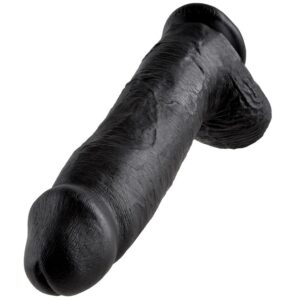 KING COCK 12″ GALO PRETO COM BOLAS 30,48 CM