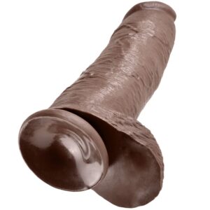 KING COCK 12″ GALO CASTANHO COM BOLAS 30,48 CM