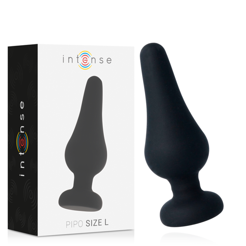 Mercadox INTENSE - PLUG ANAL PIPO L SILICONE PRETO 13 CM
