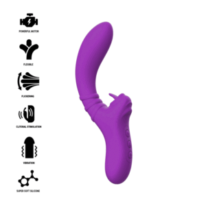 INTENSE – VIBRADOR FLEXÍVEL HARRY COM LÍNGUA ROXA