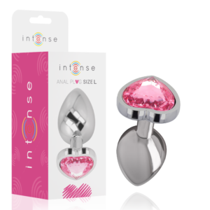 INTENSE – PLUG ANAL DE ALUMÍNIO METAL CORAO ROSA TAMANHO L