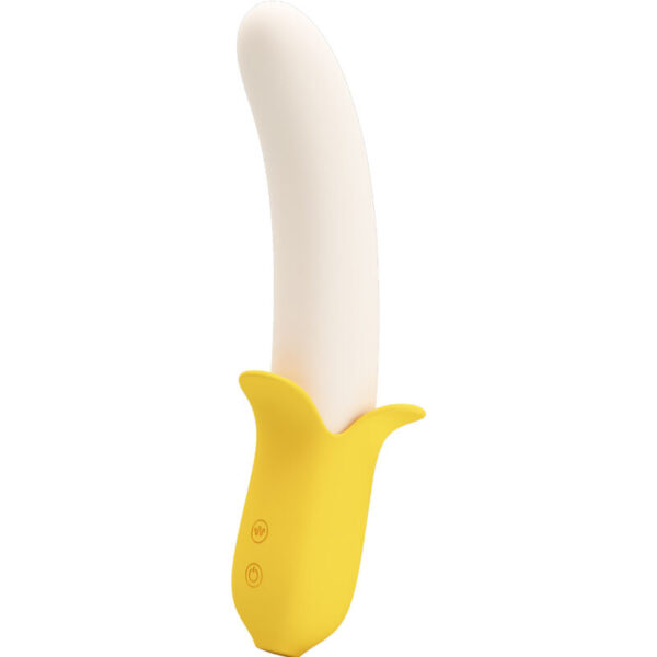 Mercadox PRETTY LOVE - BANANA GEEK SUPER POWER 7 VIBRAÕES PARA CIMA E PARA BAIXO SILICONE PRETO