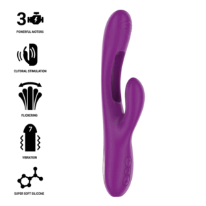 INTENSE – APOLO VIBRADOR MULTIFUNÇÃO RECARREGÁVEL 7 VIBRAÇÕES COM LÍNGUA OSCILANTE ROXA