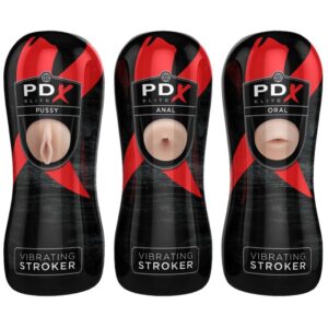 PDX ELITE – CONJUNTO STROKER 12 UNIDADES: 6X VAGINA, 3X ANO, 3X BOCA