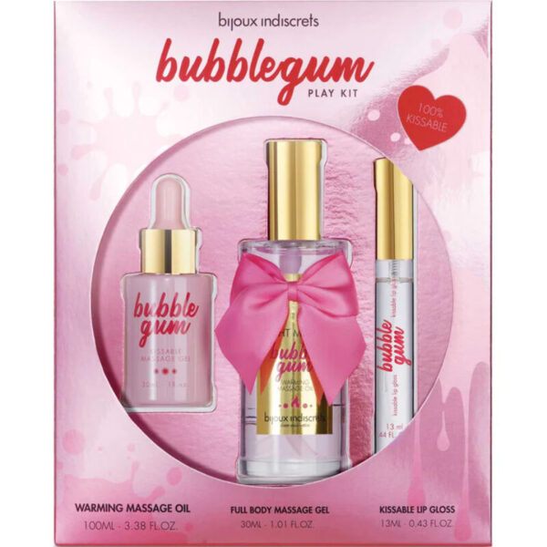 Mercadox BIJOUX - INDISCRETS KIT BUBBLEGUM PLAY COM ÓLEO GEL E LIP GLOSS