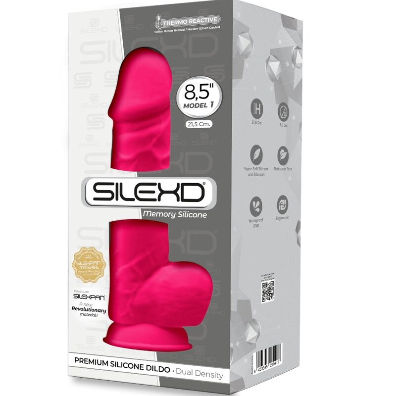 SILEXD - MODELO 2 PÊNIS REALISTA PREMIUM SILEXPAN SILICONE FÚCSIA 23 CM - Image 3