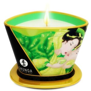 SHUNGA – MINI CARESS BY CANDELIGHT MASSAGE VELA T VERDE 170 ML