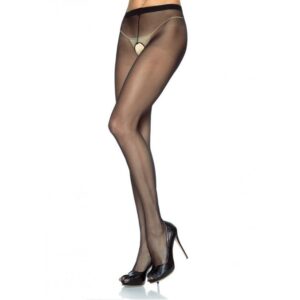 Mercadox LEG AVENUE - CALA DE NYLON COM ABERTURA DE VIRILHA PRETA
