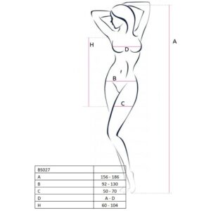 PASSION – MULHER BS027 BODYSTOCKING VESTIDO VERMELHO ESTILO TAMANHO ÚNICO