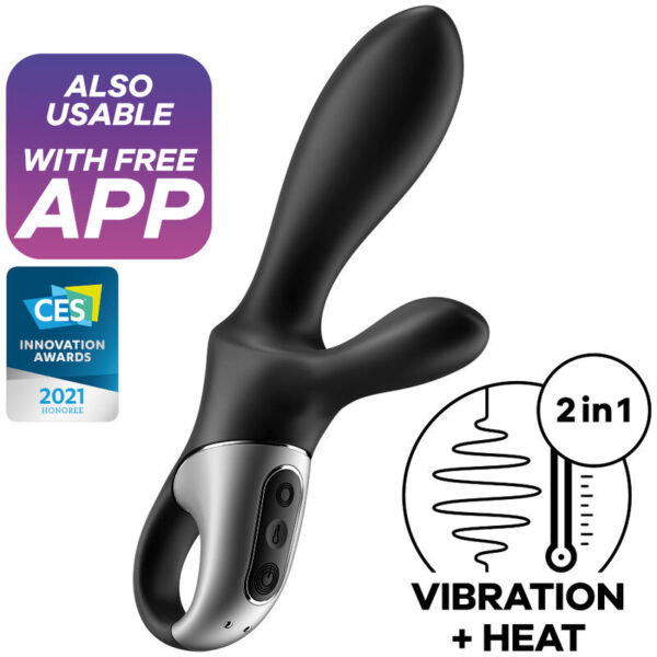 Mercadox SATISFYER - HEAT CLIMAX+ APP VIBRADOR ANAL PRETO