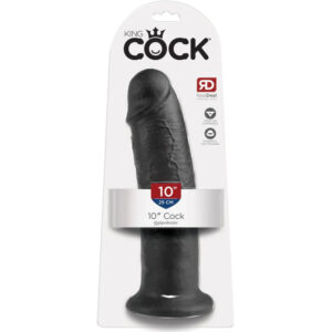 KING COCK – 10 DILDO PRETO 25 CM