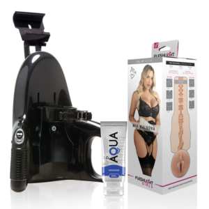 FLESHLIGHT – MIA MALKOVA VAGINA LVL UP + LANÇAMENTO UNIVERSAL + LUBRIFICANTE AQUA QUALITY 50 ML