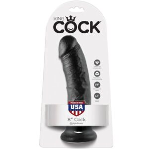 KING COCK – 8 DILDO PRETO 20.3 CM