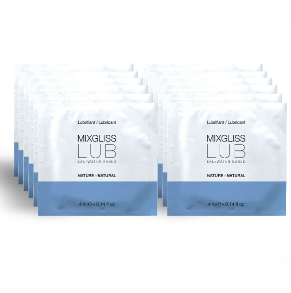 Mercadox MIXGLISS - LUBRIFICANTE NATURAL BASE DE GUA 12 DOSE ÚNICA 4 ML