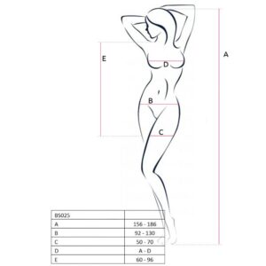 PASSION – MULHER BS025 BODYSTOCKING VESTIDO BRANCO ESTILO TAMANHO ÚNICO