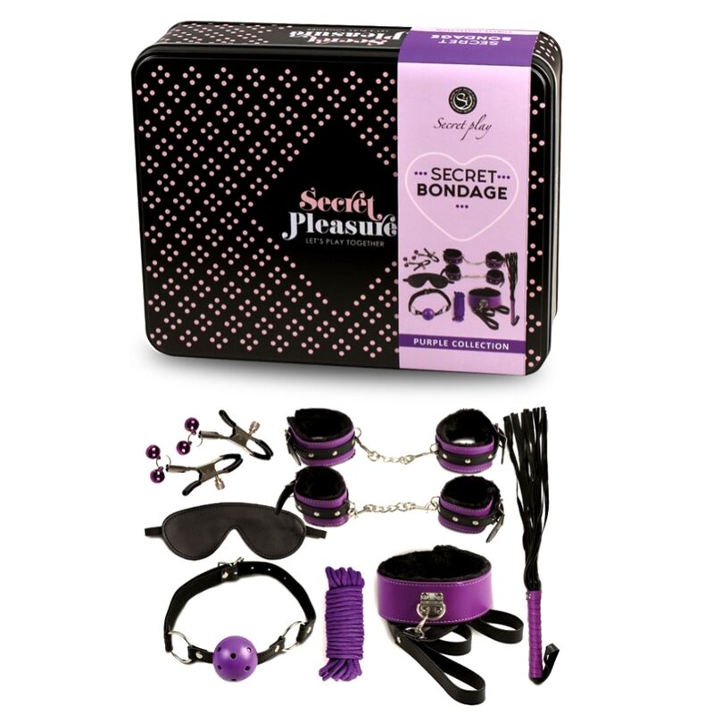 Mercadox SECRETPLAY - BDSM SET 8PCS PURBLE / BLACK.