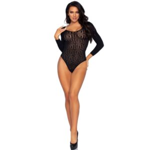 LEG AVENUE – MOSAIC SNAP CROTH BODYSUIT TAMANHO ÚNICO