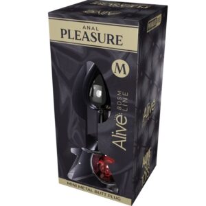 ALIVE – MINI PLUG PRAZER ANAL METAL VERMELHO TAMANHO M