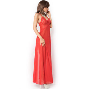 CHILIROSE – CR 3883 BABYDOLL LONGO VERMELHO S/M