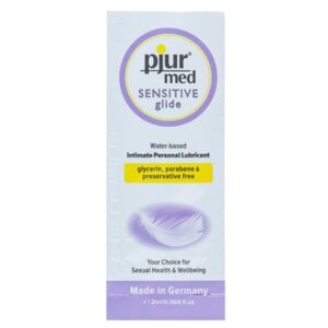 PJUR – MED SENSITIVE GLIDE LUBRIFICANTE  BASE DE GUA 2 ML