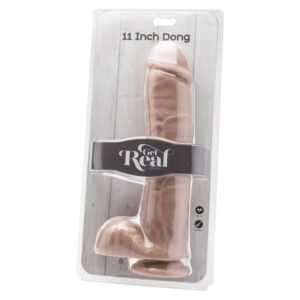 GET REAL – DILDO 28 CM COM BOLAS PELE
