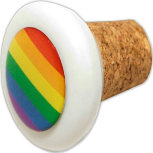 PRIDE – ROUND CORK CERAMIC STOPPER WITH LGBT FLAG