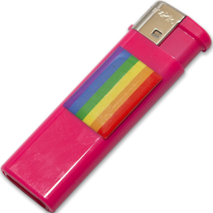 PRIDE – ISQUEIRO FUSCIA COM BANDEIRA LGBT