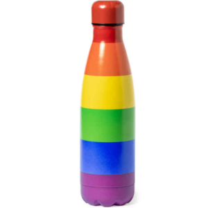 ORGULHO – AQUECEDOR DE ÁGUA QUENTE METÁLICO COM A BANDEIRA LGBT