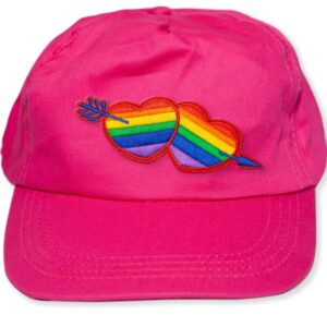 ORGULHO – BONÉ FUSCIA COM O CORAÇÃO LGBT