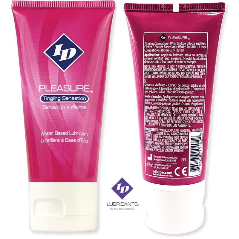 Mercadox ID PLEASURE - LUBRIFICANTE  BASE DE GUA TINGING SENSATION TRAVEL TUBE 60 ML