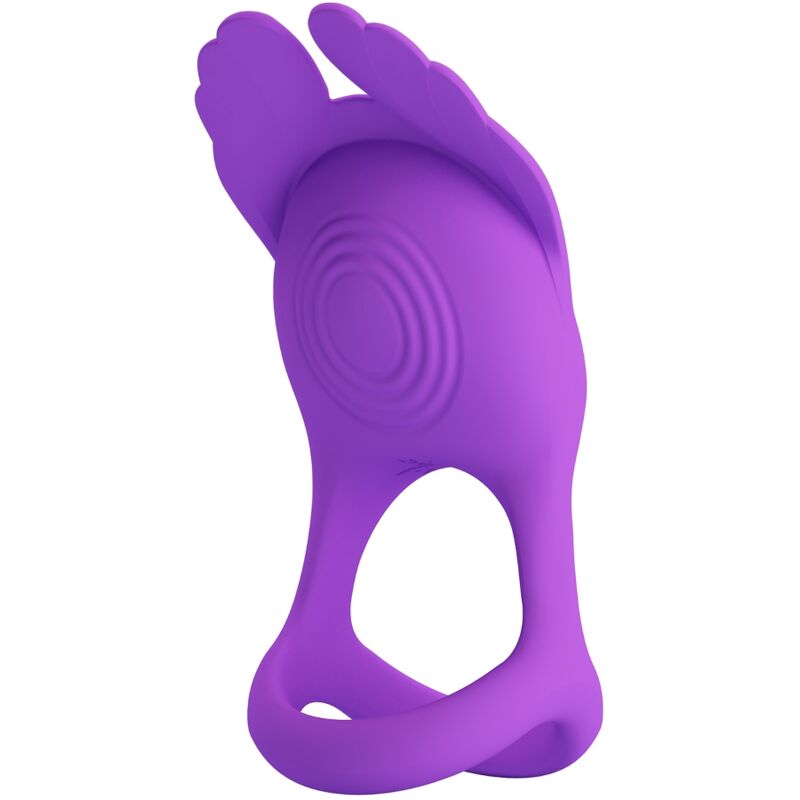 Mercadox PRETTY LOVE - ANEL PARA PÊNIS VIBRANTE 7 VIBRAÕES SILICONE ROXO