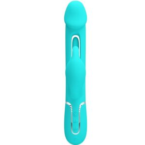 PRETTY LOVE – VIBRADOR COELHO DEJON 3 EM 1 MULTIFUNO AQUA VERDE