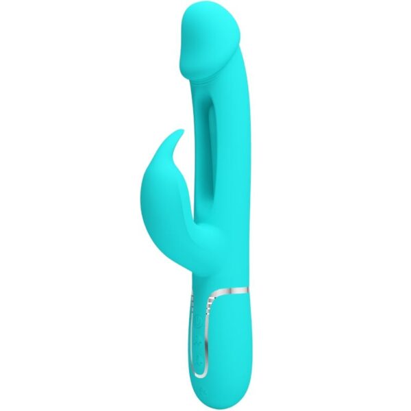 Mercadox PRETTY LOVE - VIBRADOR COELHO DEJON 3 EM 1 MULTIFUNO AQUA VERDE