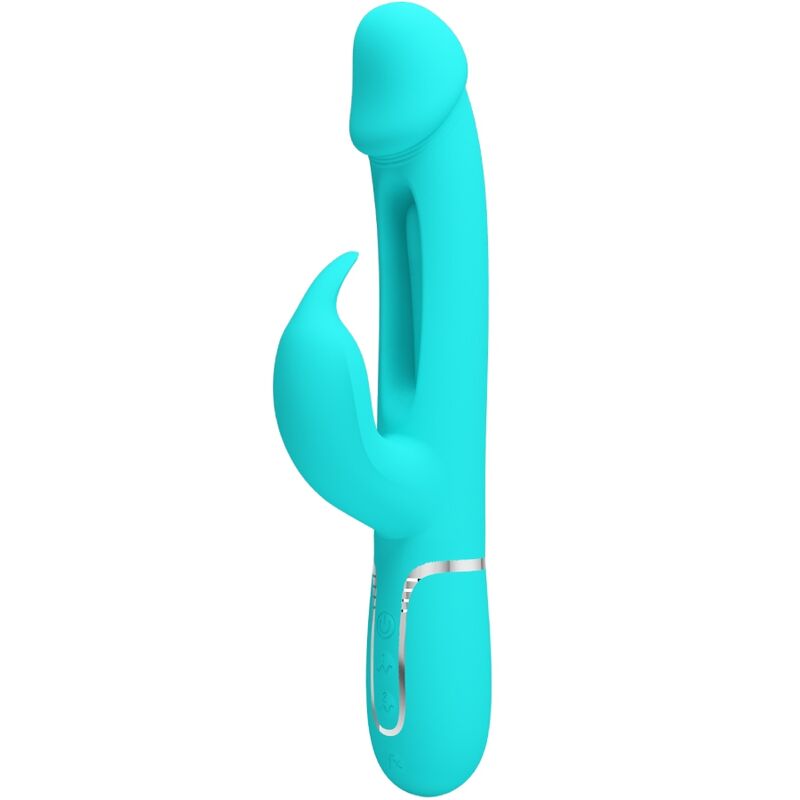 Mercadox PRETTY LOVE - VIBRADOR COELHO DEJON 3 EM 1 MULTIFUNO AQUA VERDE