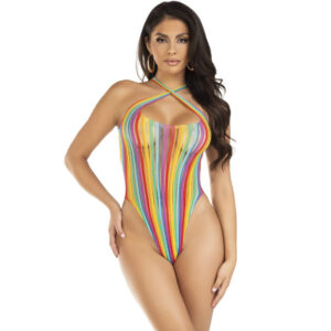 LEG AVENUE – BODYSUIT CROSS MULTICOLOR