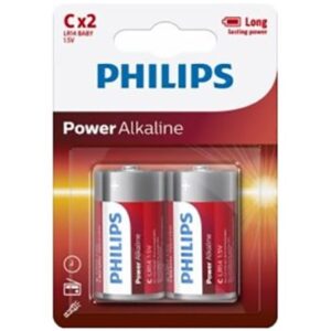 PHILIPS – POWER ALKALINE PILA C LR14 BLISTER * 2