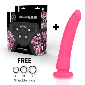 DELTA CLUB – ARREIO DE BRINQUEDOS + DONG ROSA DE SILICONE 20 CM -O- 4 CM