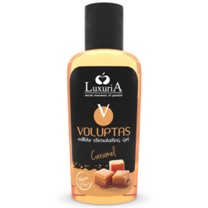 INTIMATELINE LUXURIA – VOLUPTAS GEL DE MASSAGEM COMESTÍVEL EFEITO AQUECEDOR – CARAMELO 100 ML