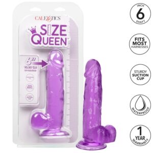 CALEXOTICS – DILDO QUEEN TAMANHO ROXO 15.3 CM