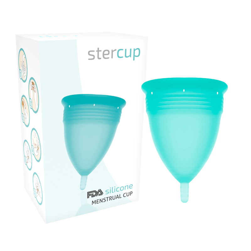 Mercadox STERCUP - COPO MENSTRUAL DE SILICONE FDA TAMANHO L AQUAMARINE