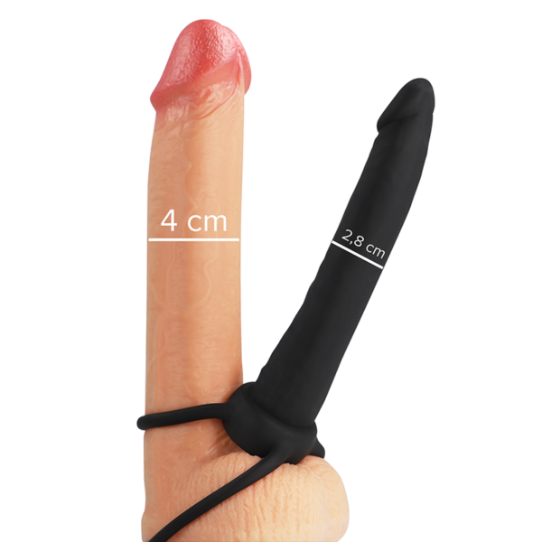 Mercadox MYTHOLOGY - DILDO ANAL COBI ONYX COM ANEL DE GALO E TESTÍCULO 13 SILICONE CM