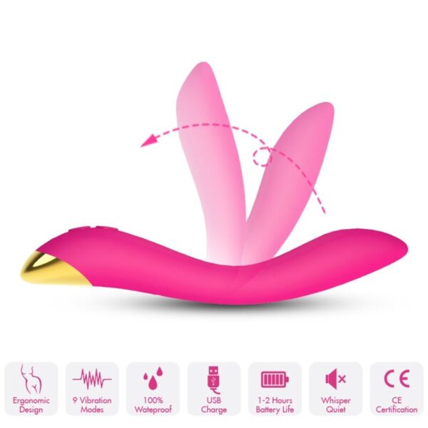 Mercadox ARMONY - FLAMINGO VIBRADOR MULTPOSIÇÃO FÚCSIA