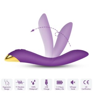 ARMONY – FLAMINGO VIBRADOR MULTIPOSIÇÃO ROXO