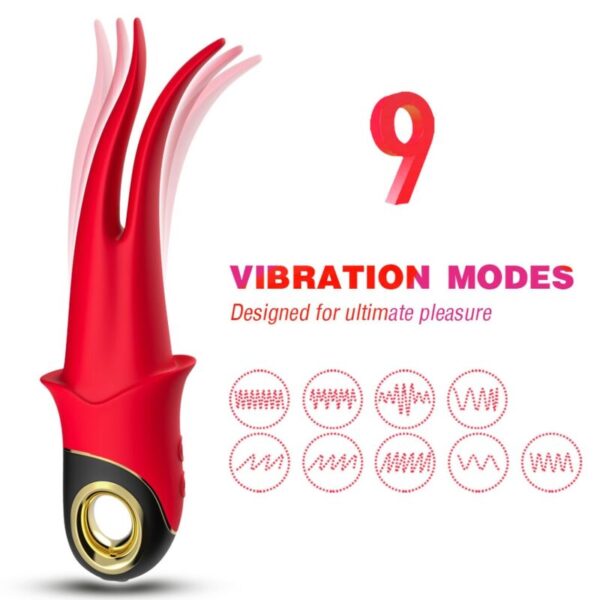 Mercadox ARMONY - SHADOW VIBRADOR DUPLA CABEÇA PROVOCANDO VERMELHO