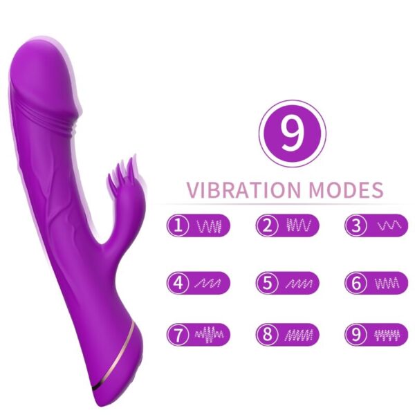 Mercadox ARMONY - DILDO VIBRADOR COELHO SILICONE ROXO