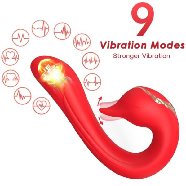 Mercadox ARMONY - VIBRADOR DELFIN MULTIPOSIÇÃO E EFEITO DE CALOR VERMELHO