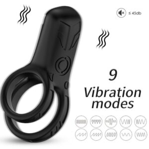 ARMONY – VIBRADOR DE ANEL DUPLO PRETO