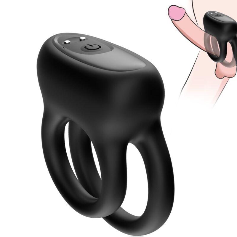 Mercadox ARMONY - VIBRADOR DE ANEL DUPLO PRETO