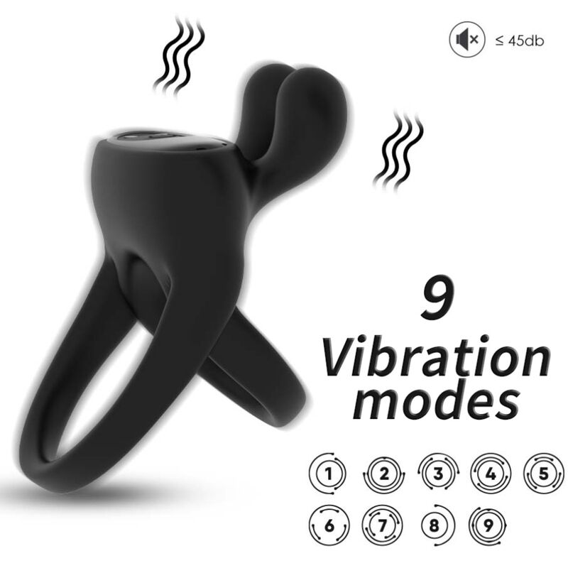 Mercadox ARMONY - ANEL VIBRADOR COELHO PRETO