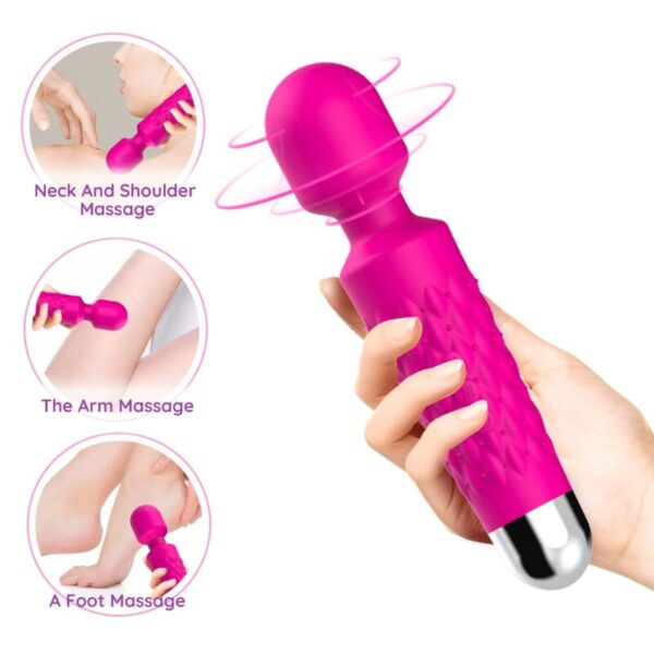 Mercadox ARMONY - MASSAGER POSTMAN E VIBRADOR CABEÇA SUPER FLEXÍVEL FÚCSIA